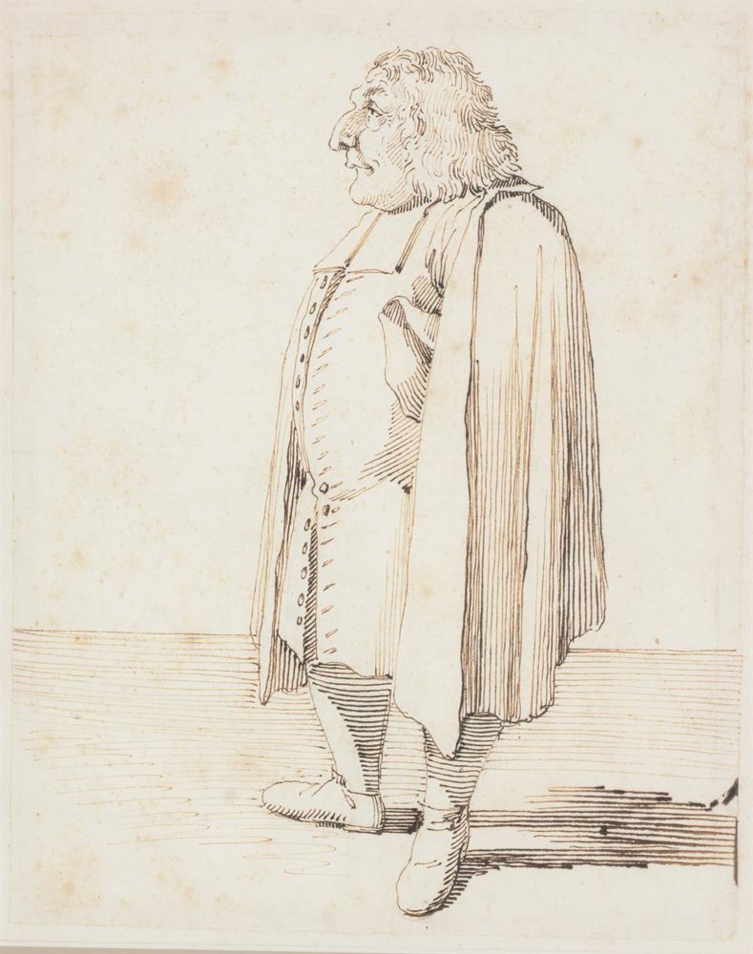 PIER LEONE GHEZZI (ITALIAN 1674-1755), SIXTEEN CARICATURES OF ARISTOCRATS, CLERICS AND TRAVELLERS - Image 8 of 48