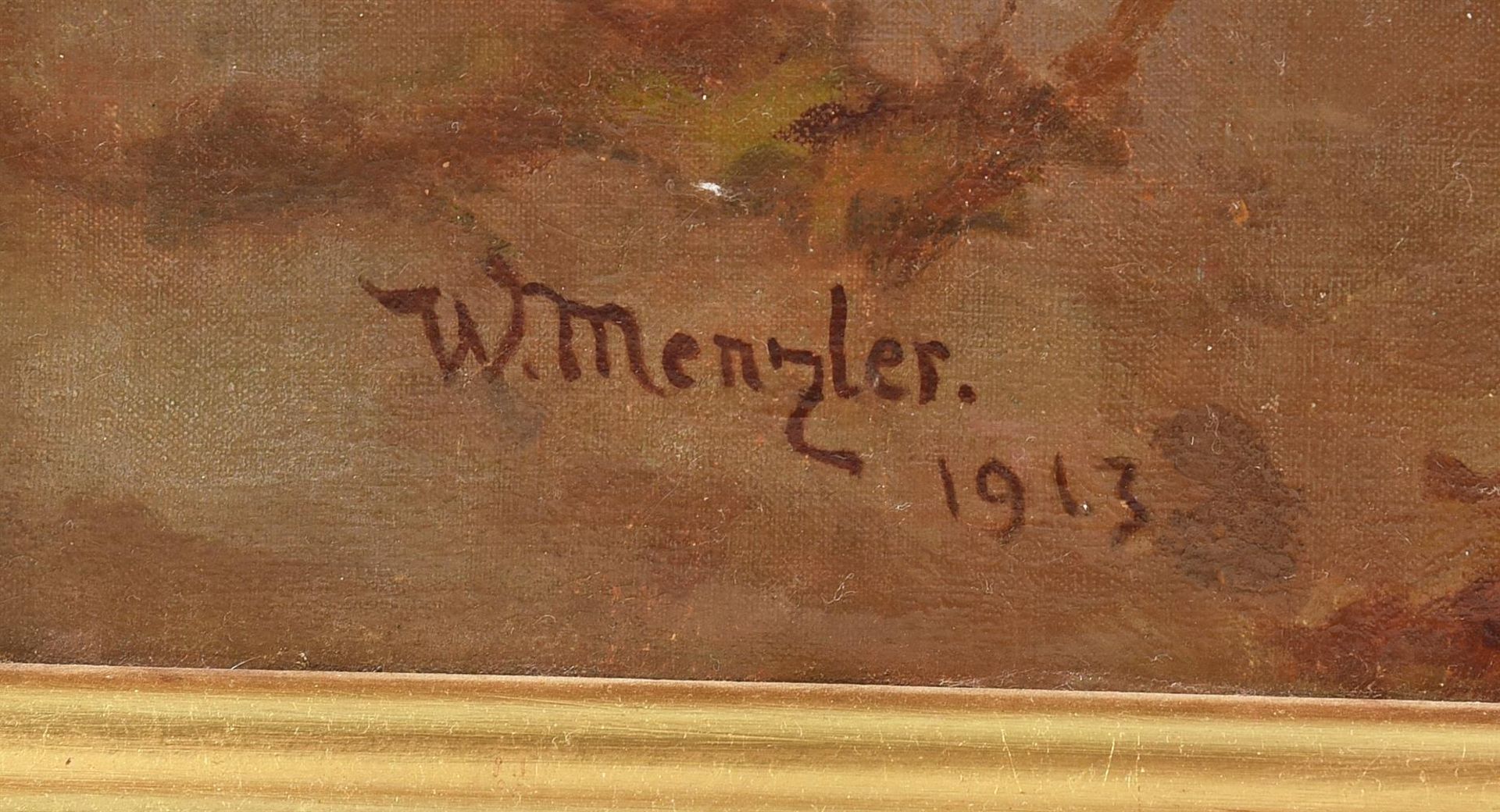 WILHELM MENZLER (GERMAN 1846-1926), WOMAN SEATED IN A GARDEN - Bild 4 aus 5