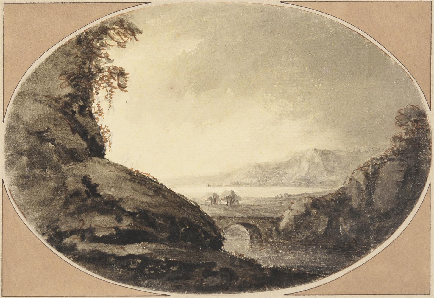 WILLIAM GILPIN (BRITISH 1724-1804), EIGHT CAPRICCIO LANDSCAPE STUDIES - Image 6 of 10