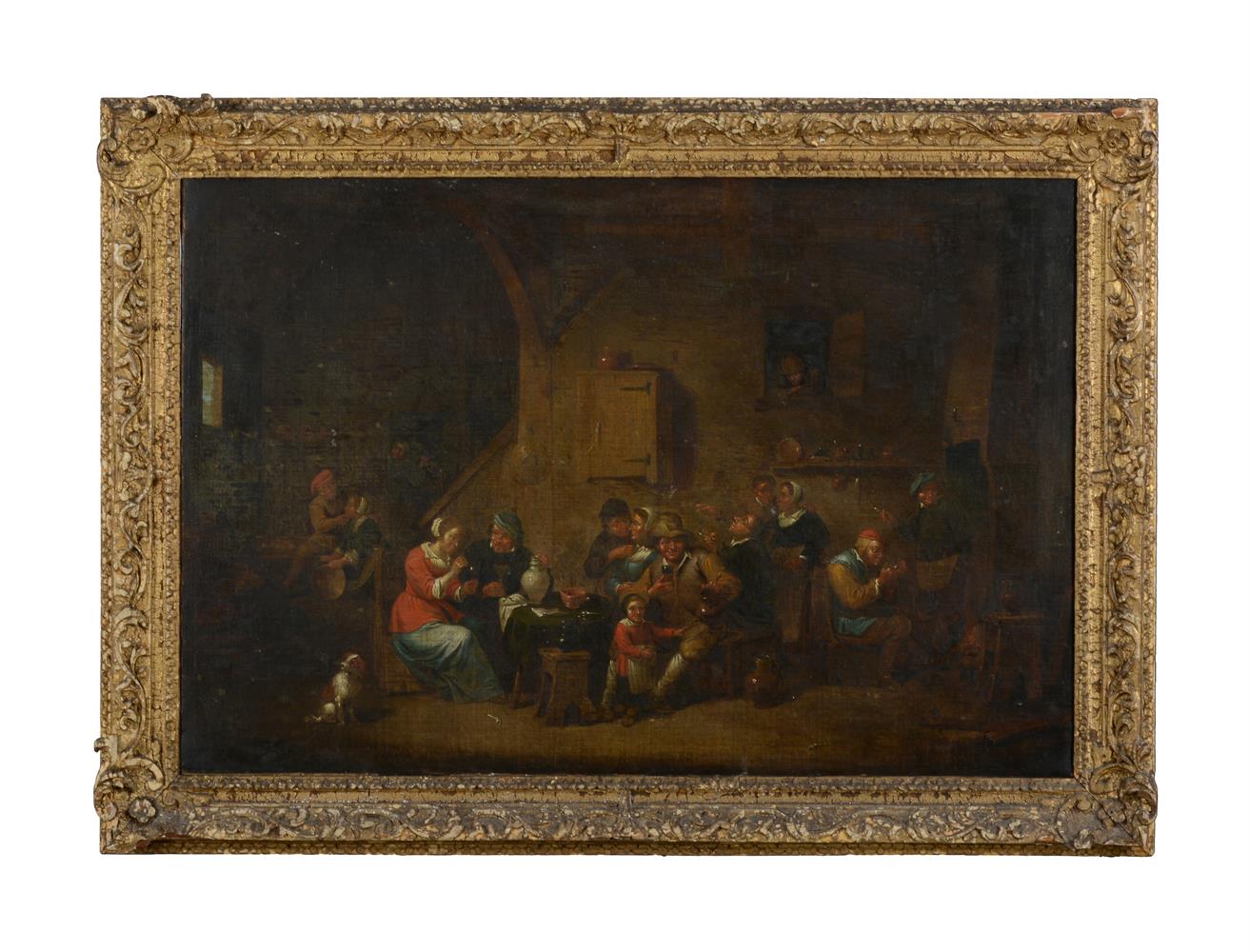 FOLLOWER OF DAVID TENIERS THE YOUNGER, DRINKING AND SMOKING COMPANY IN A TAVERN - Image 2 of 3