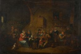 FOLLOWER OF DAVID TENIERS THE YOUNGER, DRINKING AND SMOKING COMPANY IN A TAVERN