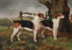 HENRY FREDERICK LUCAS LUCAS (BRITISH 1848-1943), A COUPLE OF WARWICKSHIRE HOUNDS