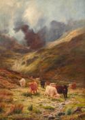 LOUIS BOSWORTH HURT (BRITISH 1856-1929)A GLEAM THRO' THE RAIN (GLEN MORE
