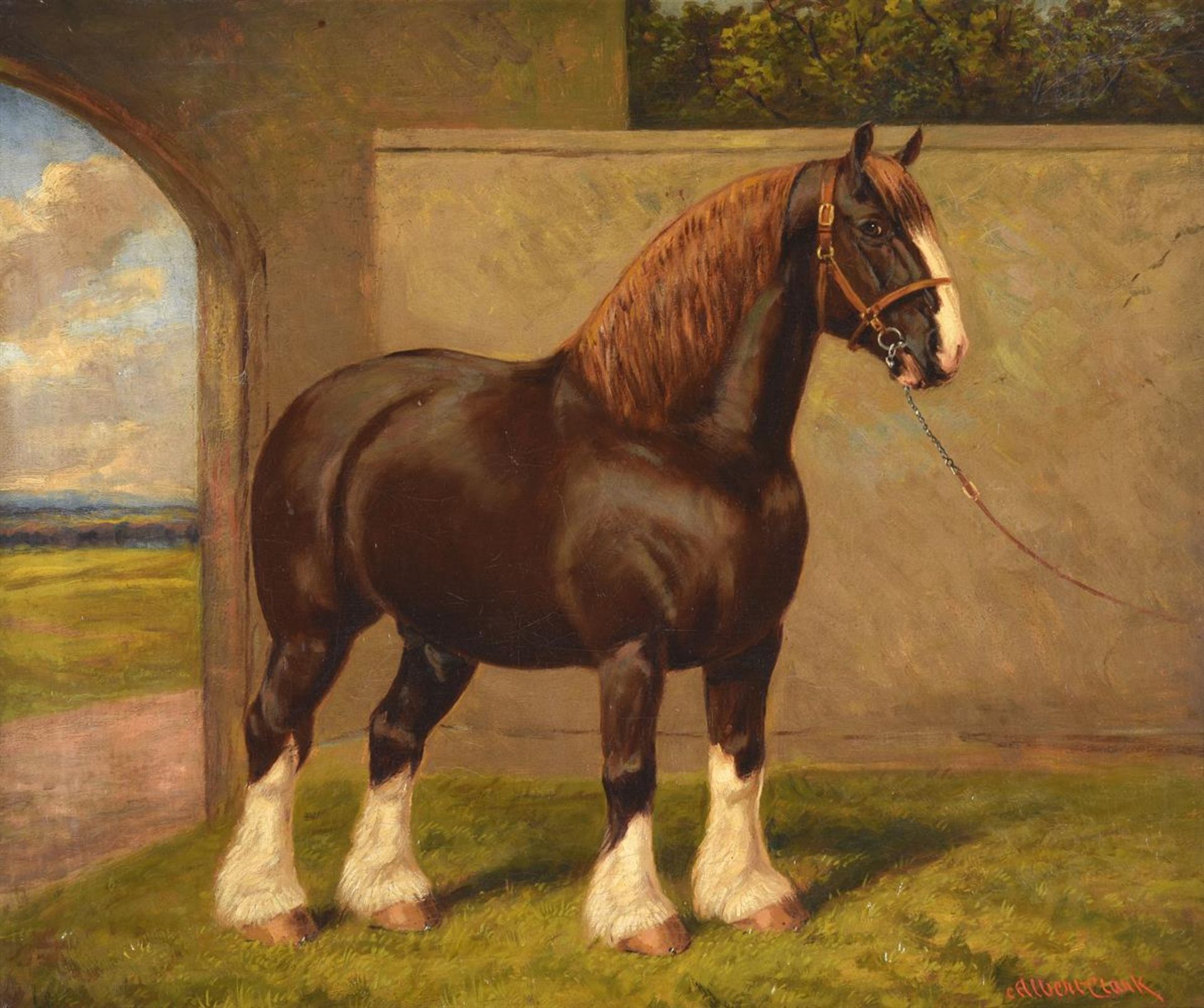 ALBERT CLARK (BRITISH 1821-1909), SHIRE HORSES - Image 2 of 7