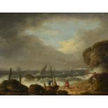 GEORGE MORLAND (BRITISH 1763-1804), FISHERFOLK ON A BEACH