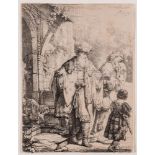 ‡ REMBRANDT VAN RIJN (DUTCH 1606-1669), ABRAHAM CASTING OUT HAGAR AND ISHMAEL