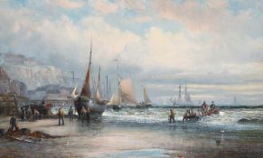 GEORGES WILLIAM THORNLEY (FRENCH 1857-1935), SHIPPING OFF SCARBOROUGH