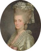 FRENCH SCHOOL (18TH CENTURY), A PAIR OF PORTRAITS OF A LADY AND GENTLEMAN, BUST-LENGTH