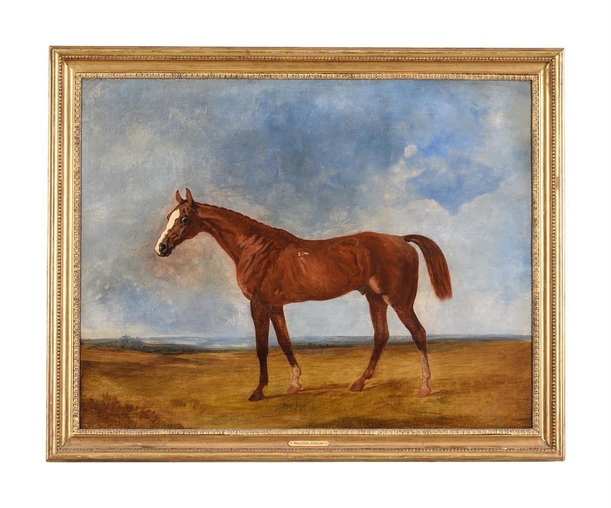 ABRAHAM COOPER (BRITISH 1787-1886), CHESTNUT RACEHORSE IN AN EXTENSIVE LANDSCAPE - Image 2 of 3