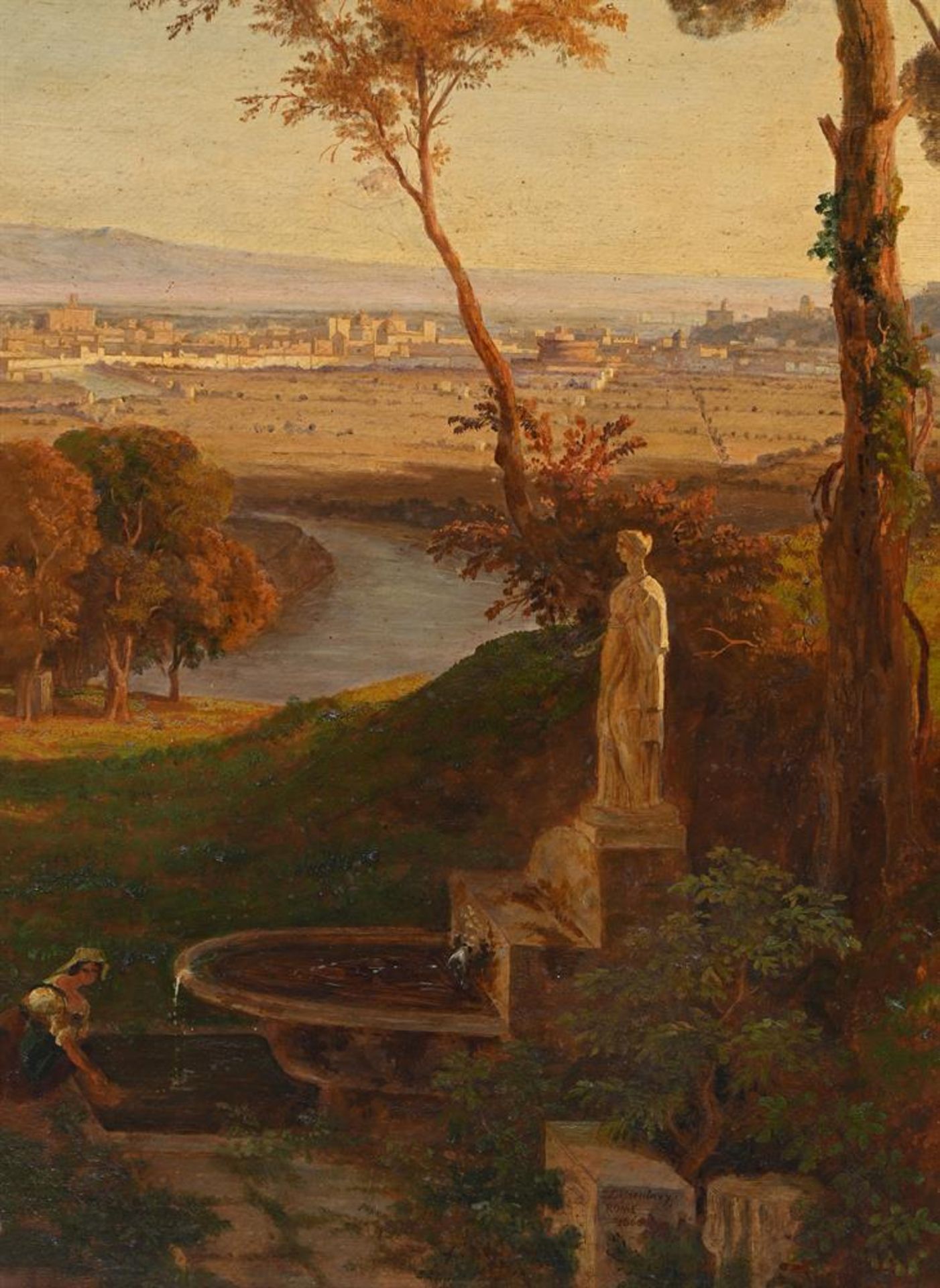 THOMAS DESSOULAVY (BRITISH 1800-1869), A VIEW OF ROME WITH MONTE MARIO - Image 3 of 5