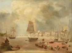 ATTRIBUTED TO RICHARD BRYDGES BEECHEY (BRITISH 1808-1895), LIMERICK HARBOUR