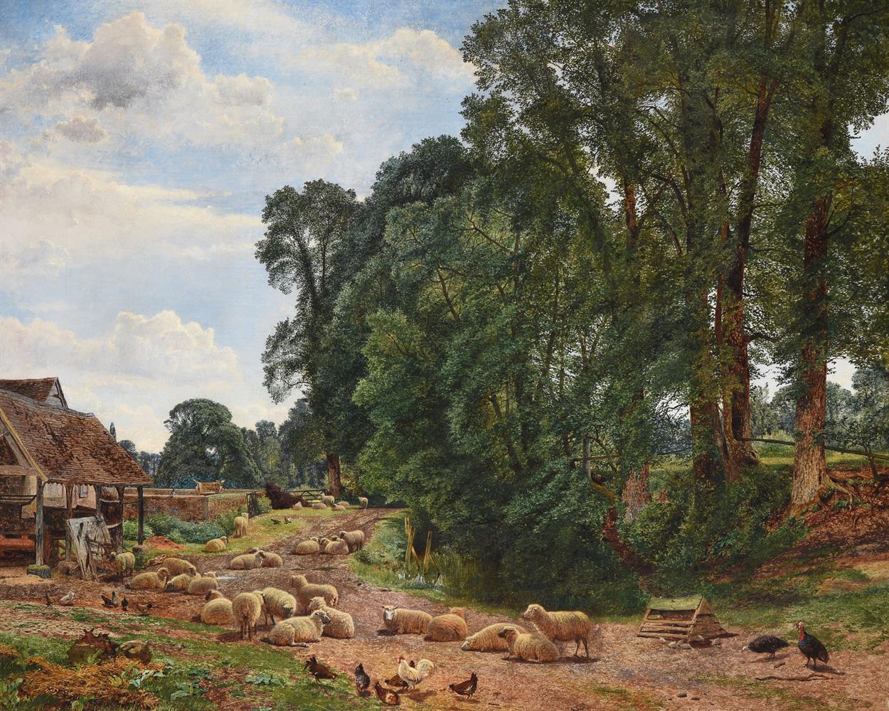 BENJAMIN WILLIAMS LEADER (BRITISH 1831-1923), THE OUTSKIRTS OF A FARM