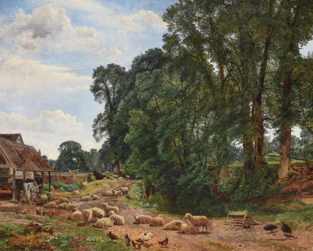 BENJAMIN WILLIAMS LEADER (BRITISH 1831-1923), THE OUTSKIRTS OF A FARM