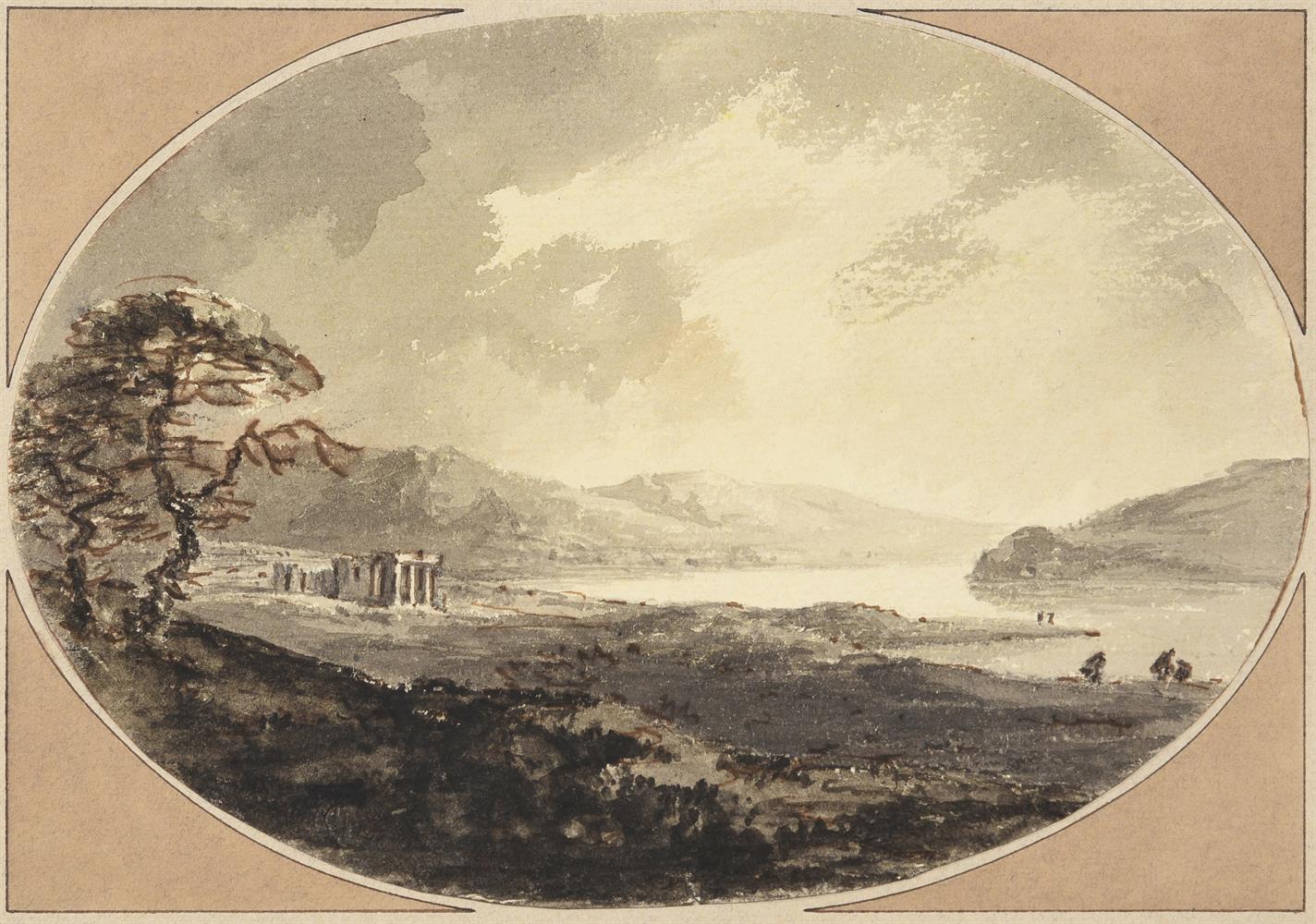 WILLIAM GILPIN (BRITISH 1724-1804), EIGHT CAPRICCIO LANDSCAPE STUDIES - Image 5 of 10
