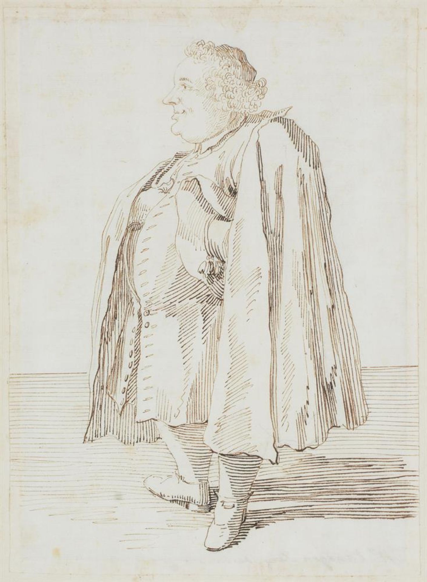 PIER LEONE GHEZZI (ITALIAN 1674-1755), SIXTEEN CARICATURES OF ARISTOCRATS, CLERICS AND TRAVELLERS - Image 4 of 48