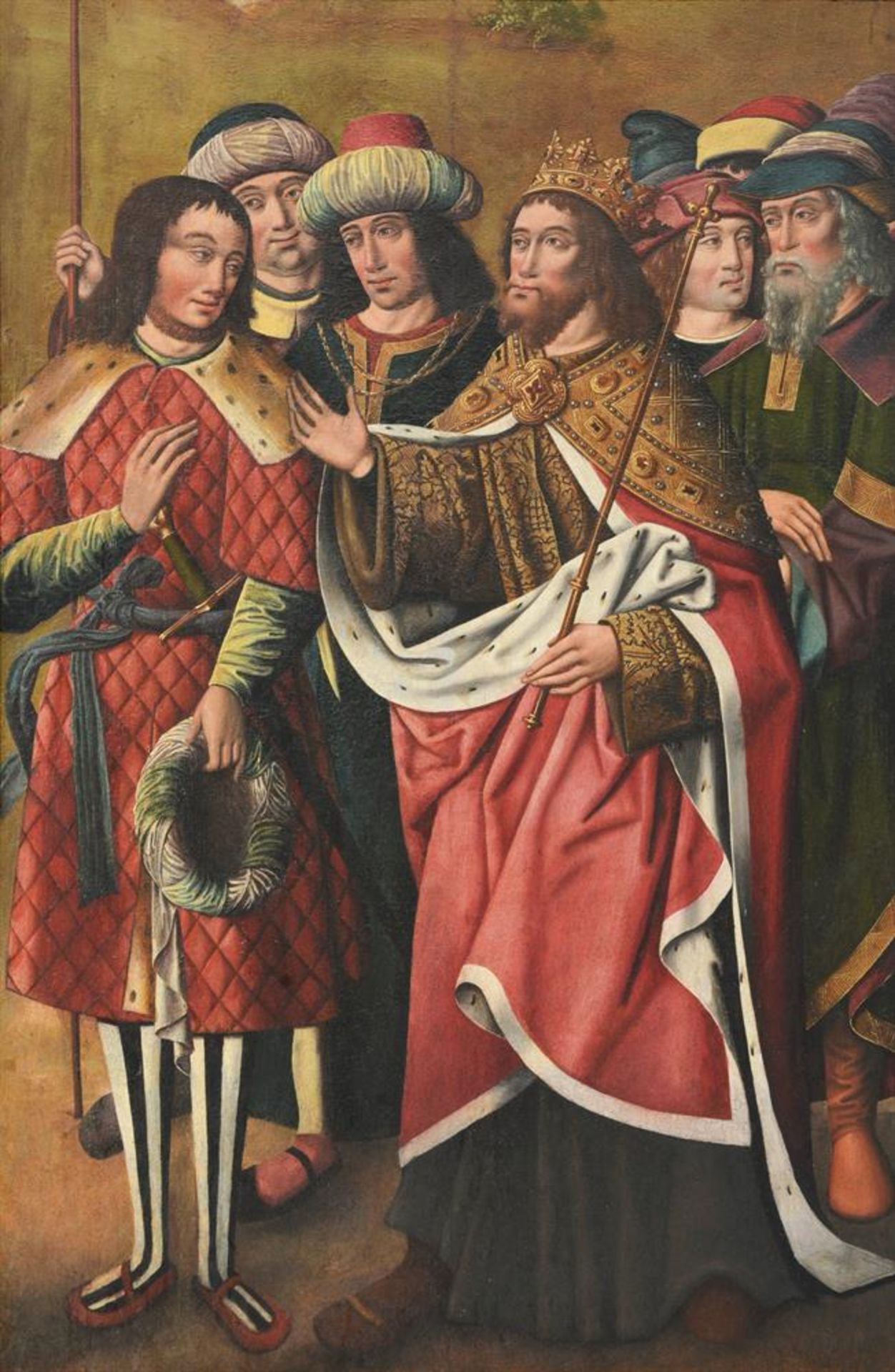 THE JATIVA MASTER (ACT. VALENCIA 1490-1515), KING DAVID ENDORSING THE SUCCESSION OF SOLOMON