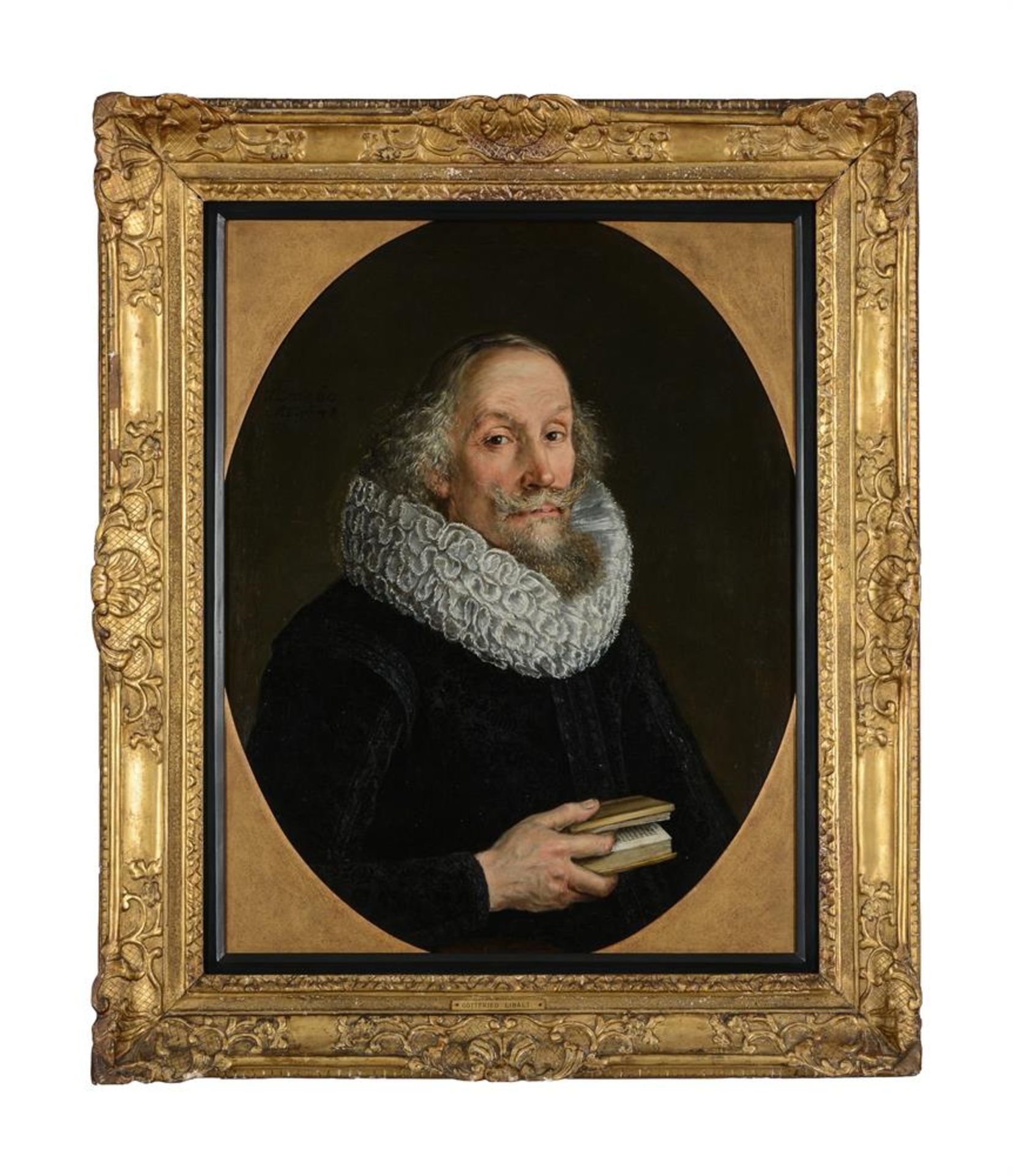 GOTTFRIED LIBALT (GERMAN 1610-1673), PORTRAIT OF A MAN, AGED 60, HOLDING A BOOK - Image 2 of 5