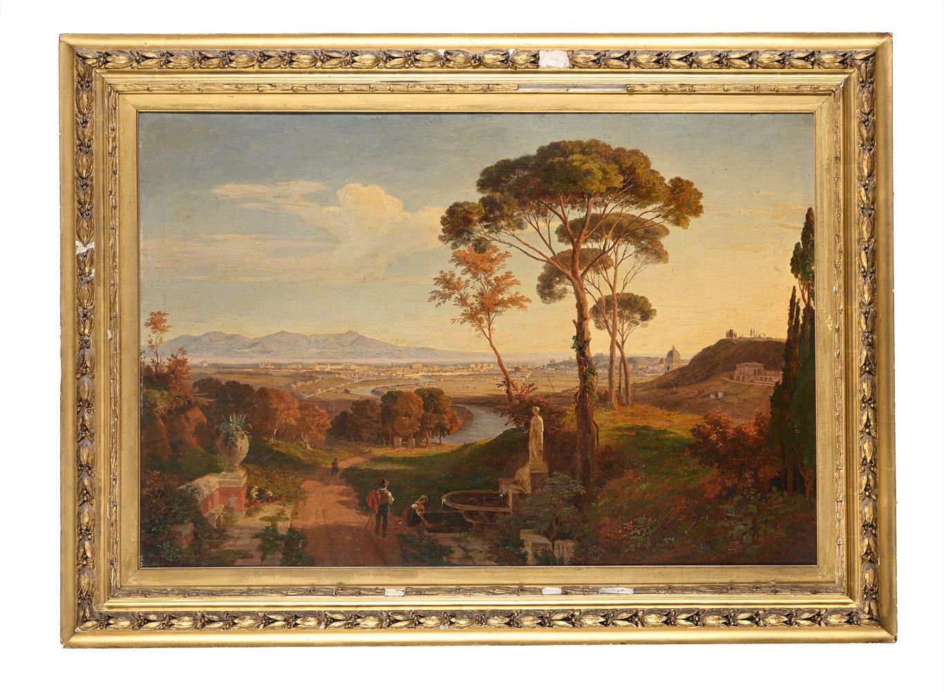 THOMAS DESSOULAVY (BRITISH 1800-1869), A VIEW OF ROME WITH MONTE MARIO - Image 2 of 5