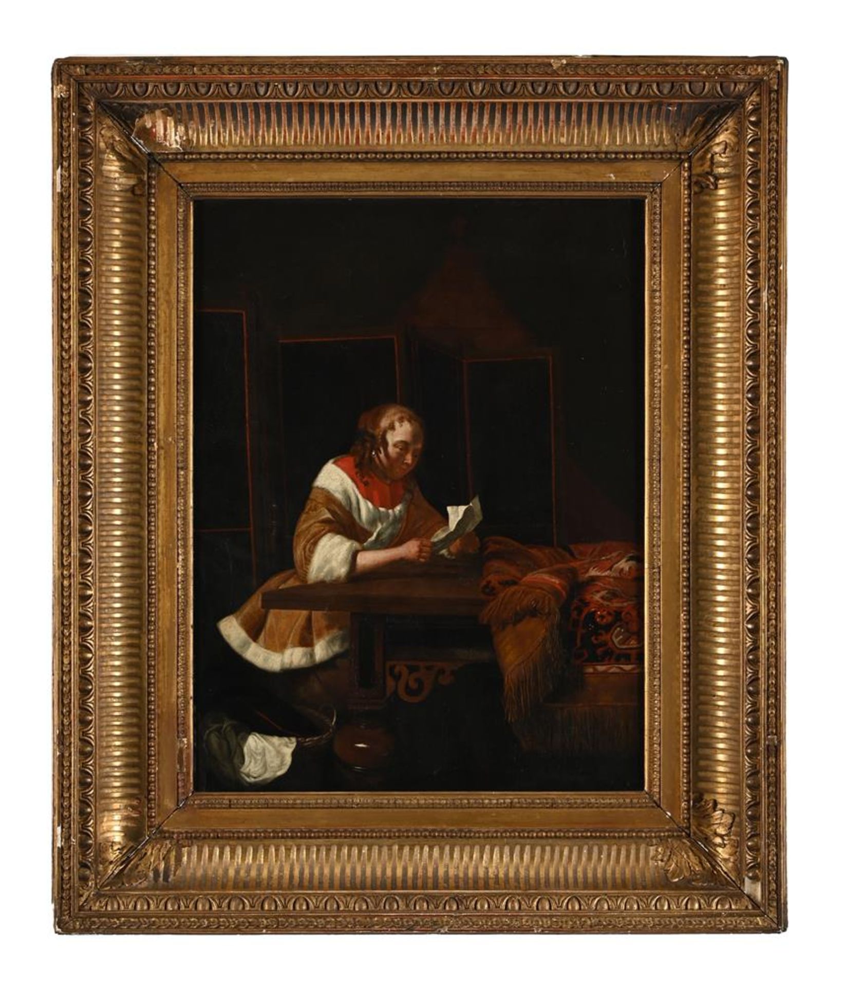 AFTER GERARD TER BORCH, A LADY READING A LETTER - Image 2 of 3