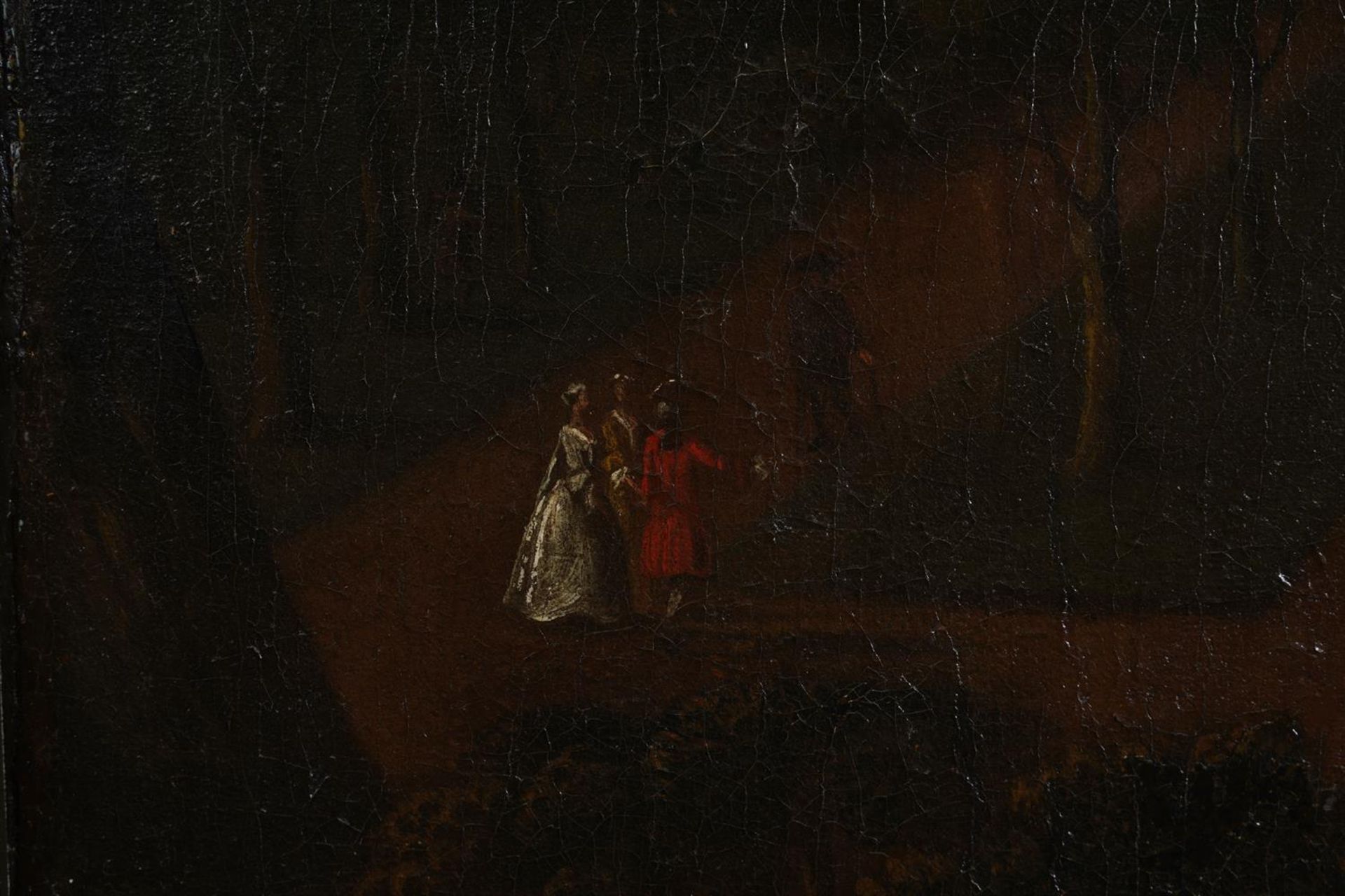 ANGLO-DUTCH SCHOOL (18TH CENTURY), FIGURES IN A FORMAL GARDEN - Image 6 of 6