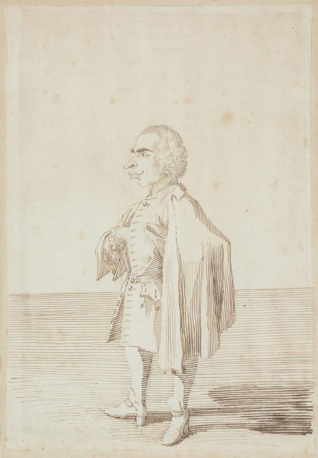 PIER LEONE GHEZZI (ITALIAN 1674-1755), SIXTEEN CARICATURES OF ARISTOCRATS, CLERICS AND TRAVELLERS - Image 14 of 48