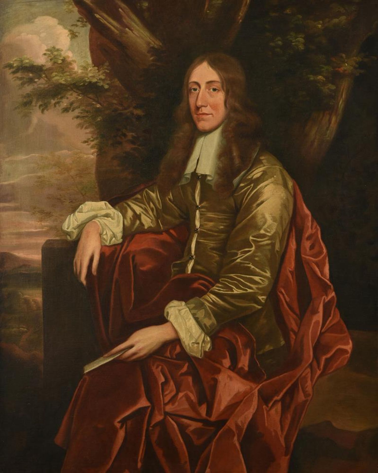 ATTRIBUTED TO JOHN HAYLS (BRITISH Fl. 1645-1679), PORTRAIT OF A GENTLEMAN