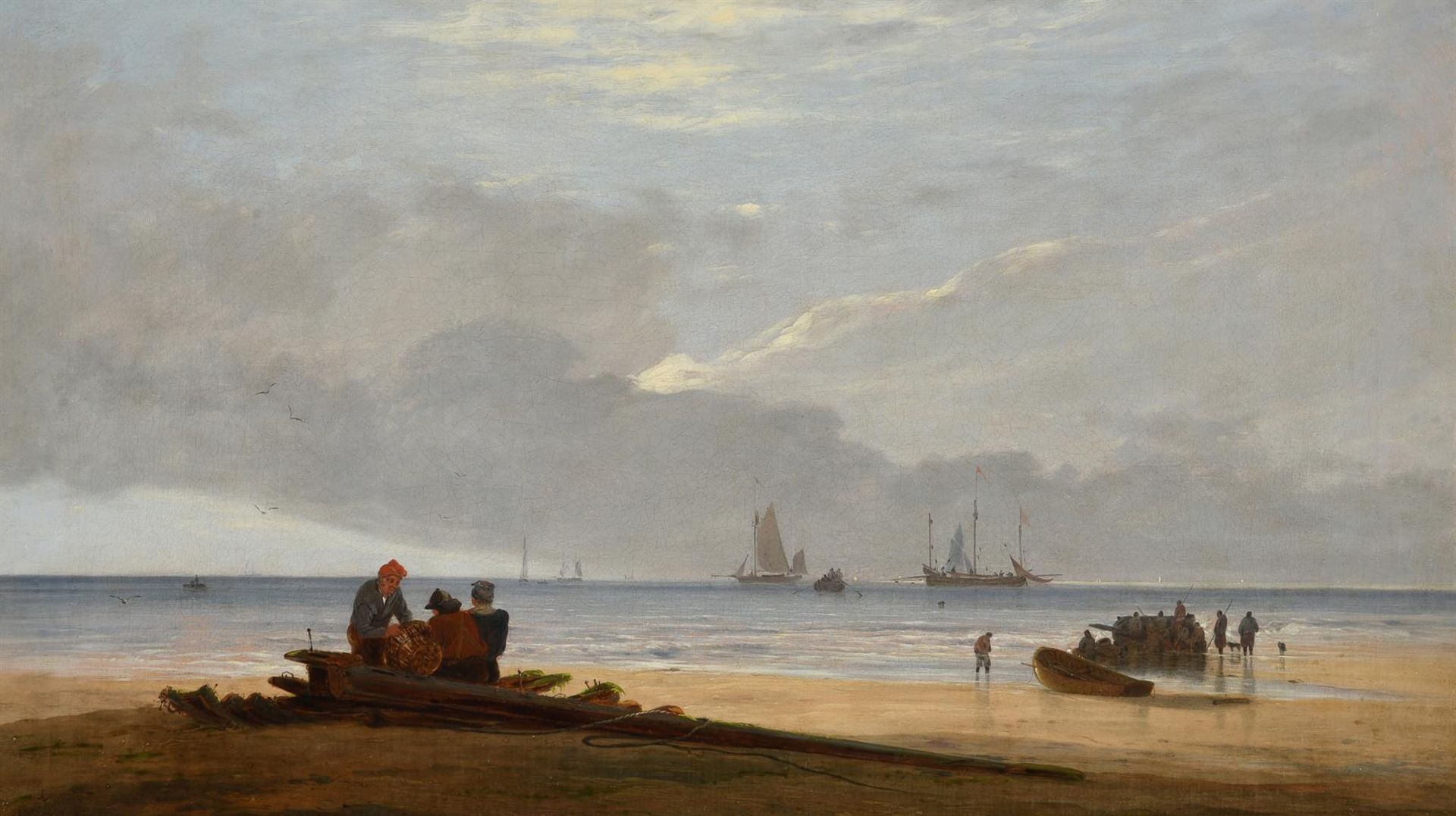 ALFRED STANNARD (BRITISH 1806-1889), SEA SHORE, MORNING