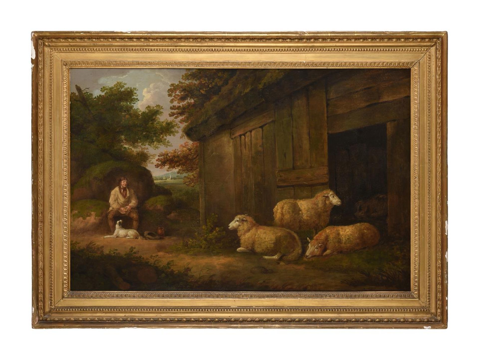 GEORGE MORLAND (BRITISH 1763-1804), WATCHING THE SHEEP - Image 2 of 3