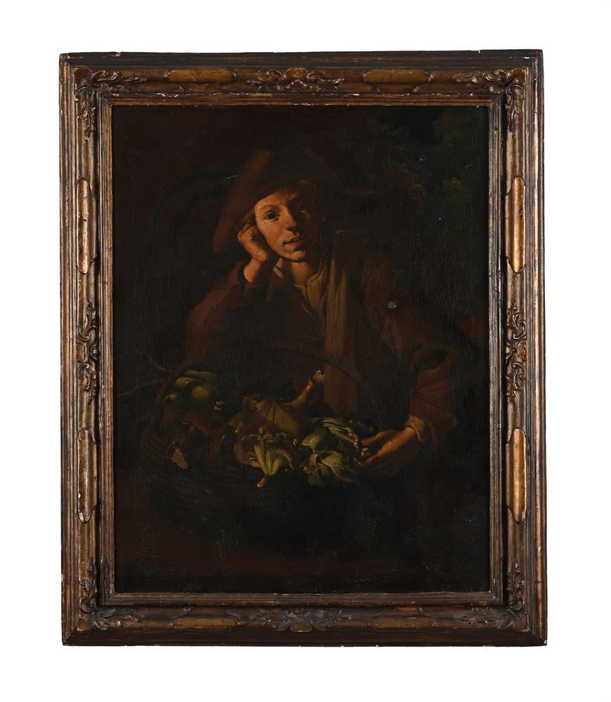 FOLLOWER OF CARAVAGGIO (17TH CENTURY), THE VEGETABLE SELLER - Bild 2 aus 3