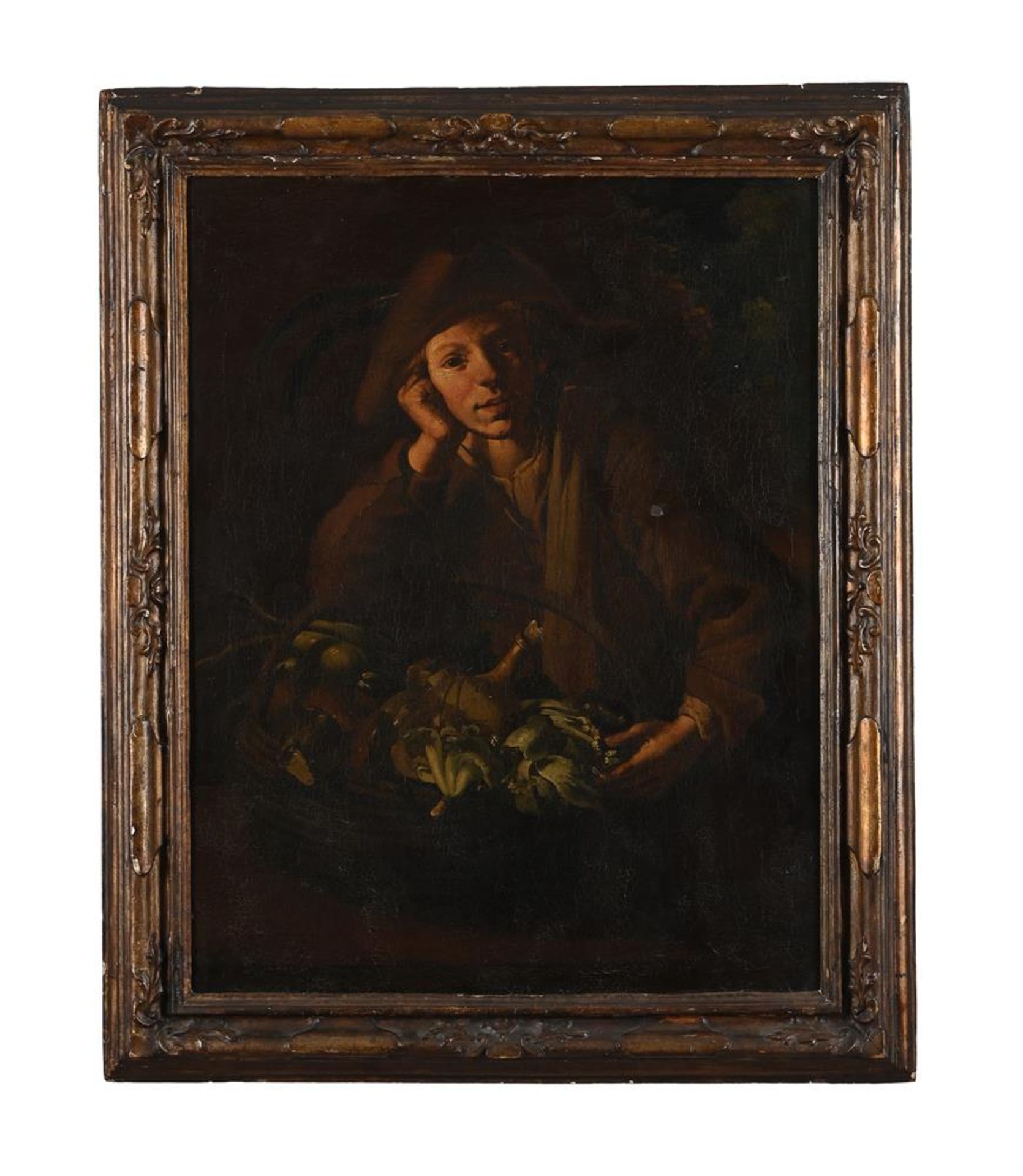 FOLLOWER OF CARAVAGGIO (17TH CENTURY), THE VEGETABLE SELLER - Image 2 of 3