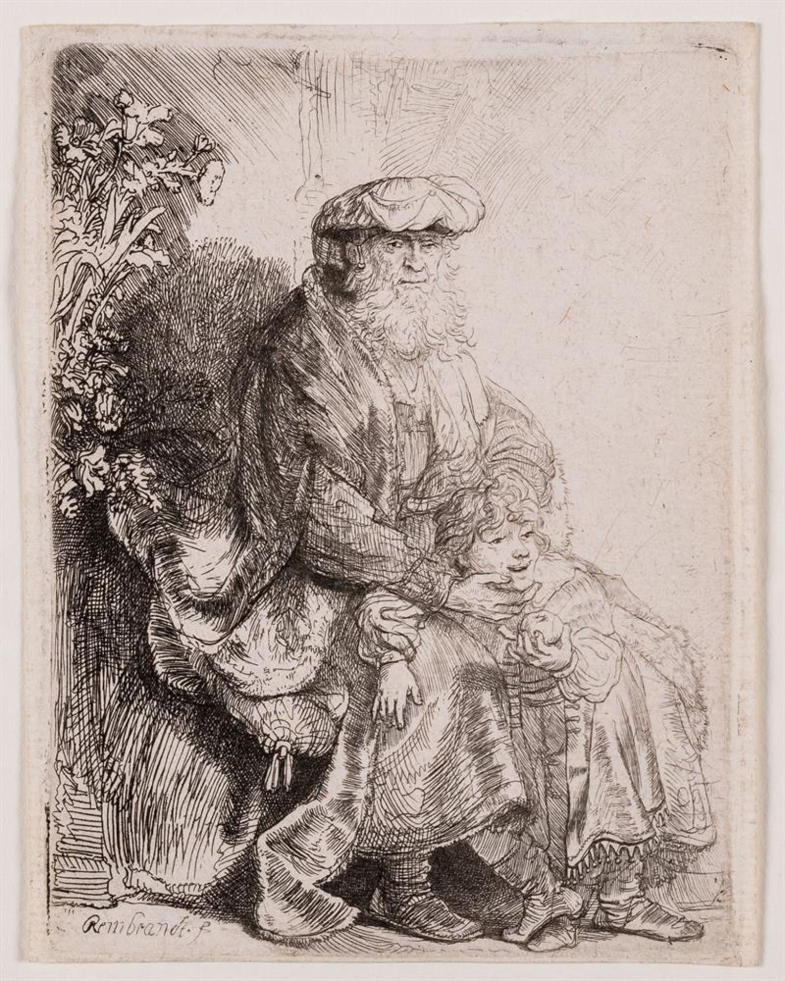 ‡ REMBRANDT VAN RIJN (DUTCH 1606-1669), ABRAHAM CARESSING ISAAC