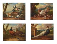 CIRCLE OF MARMADUKE CRADDOCK (BRITISH 1660-1716), A HEN WITH CHICKS; PIGEONS; AND TWO WITH PHEASANTS