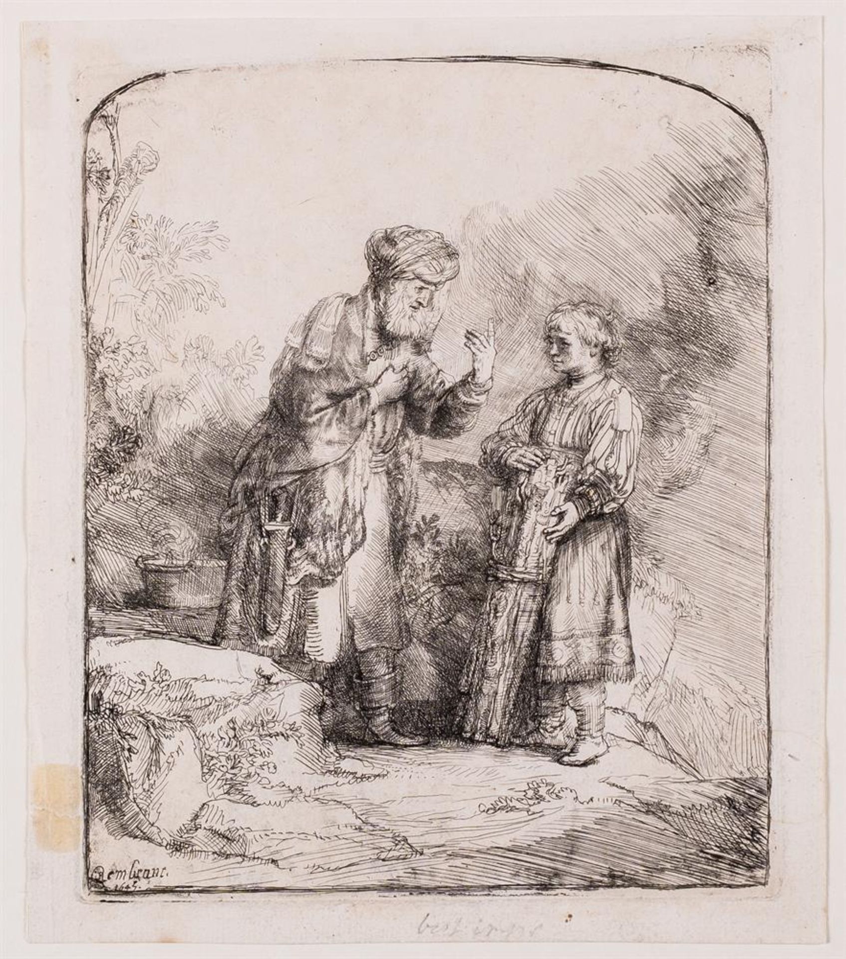 ‡ REMBRANDT VAN RIJN (DUTCH 1606-1669), ABRAHAM AND ISAAC