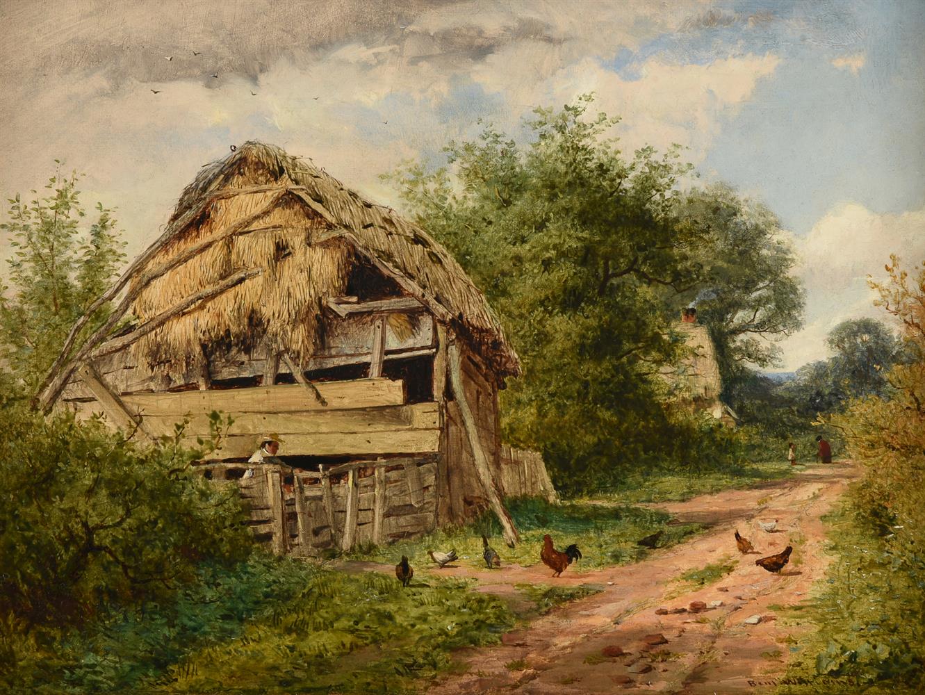 BENJAMIN WILLIAMS LEADER (BRITISH 1831-1923), THE ROADSIDE SHED