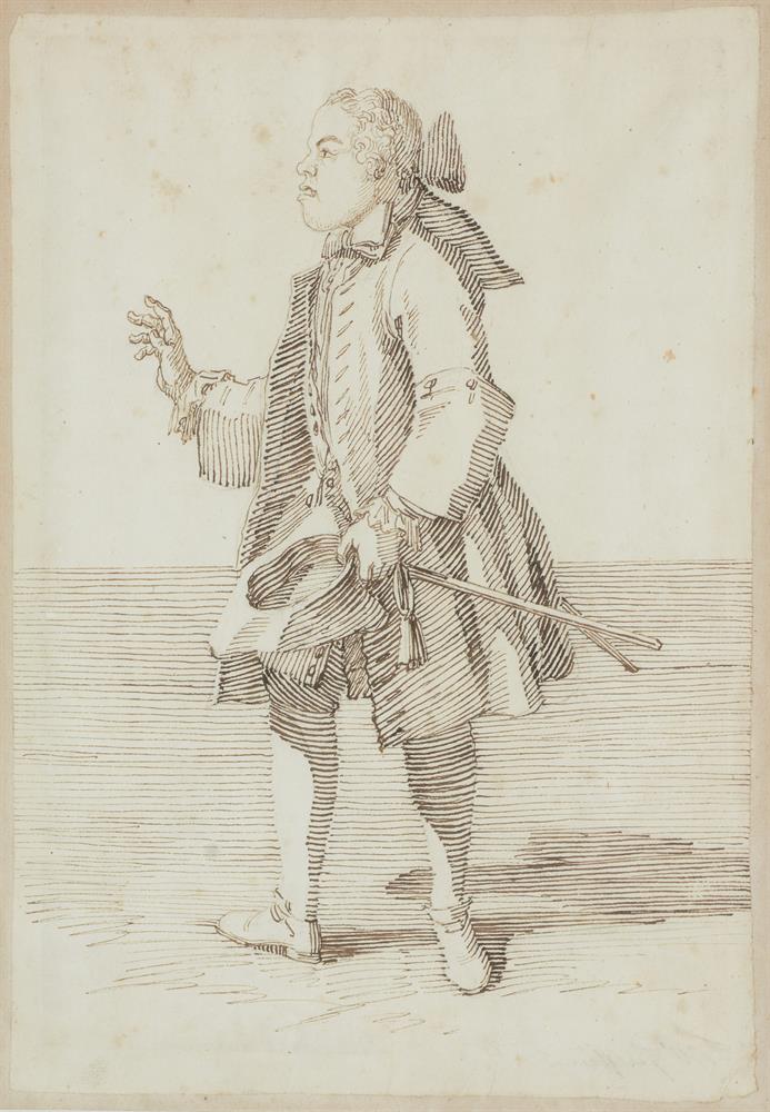 PIER LEONE GHEZZI (ITALIAN 1674-1755), SIXTEEN CARICATURES OF ARISTOCRATS, CLERICS AND TRAVELLERS - Image 7 of 48