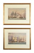WILLIAM JOY (BRITISH 1803-1867), TWO VIEWS OF THE SPITHEAD REVIEW WITH THE ROYAL YACHT