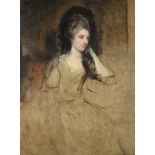 FOLLOWER OF JOSHUA REYNOLDS, A SKETCH FOR A PORTRAIT OF A LADY