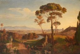 THOMAS DESSOULAVY (BRITISH 1800-1869), A VIEW OF ROME WITH MONTE MARIO