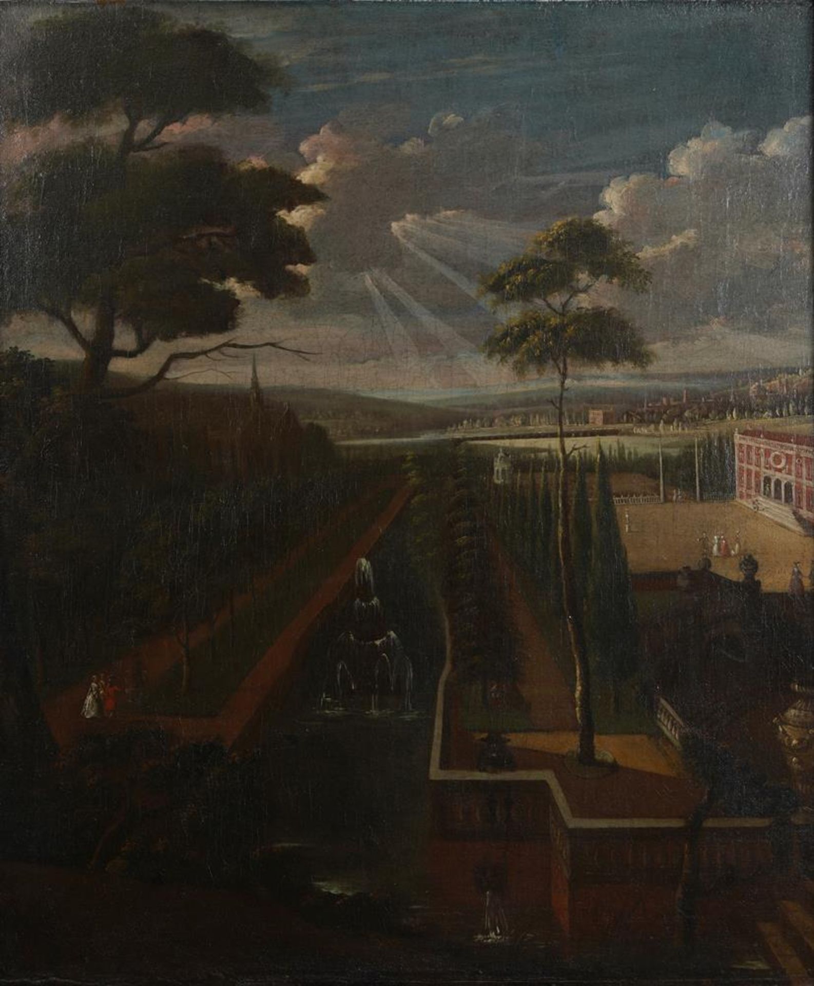 ANGLO-DUTCH SCHOOL (18TH CENTURY), FIGURES IN A FORMAL GARDEN