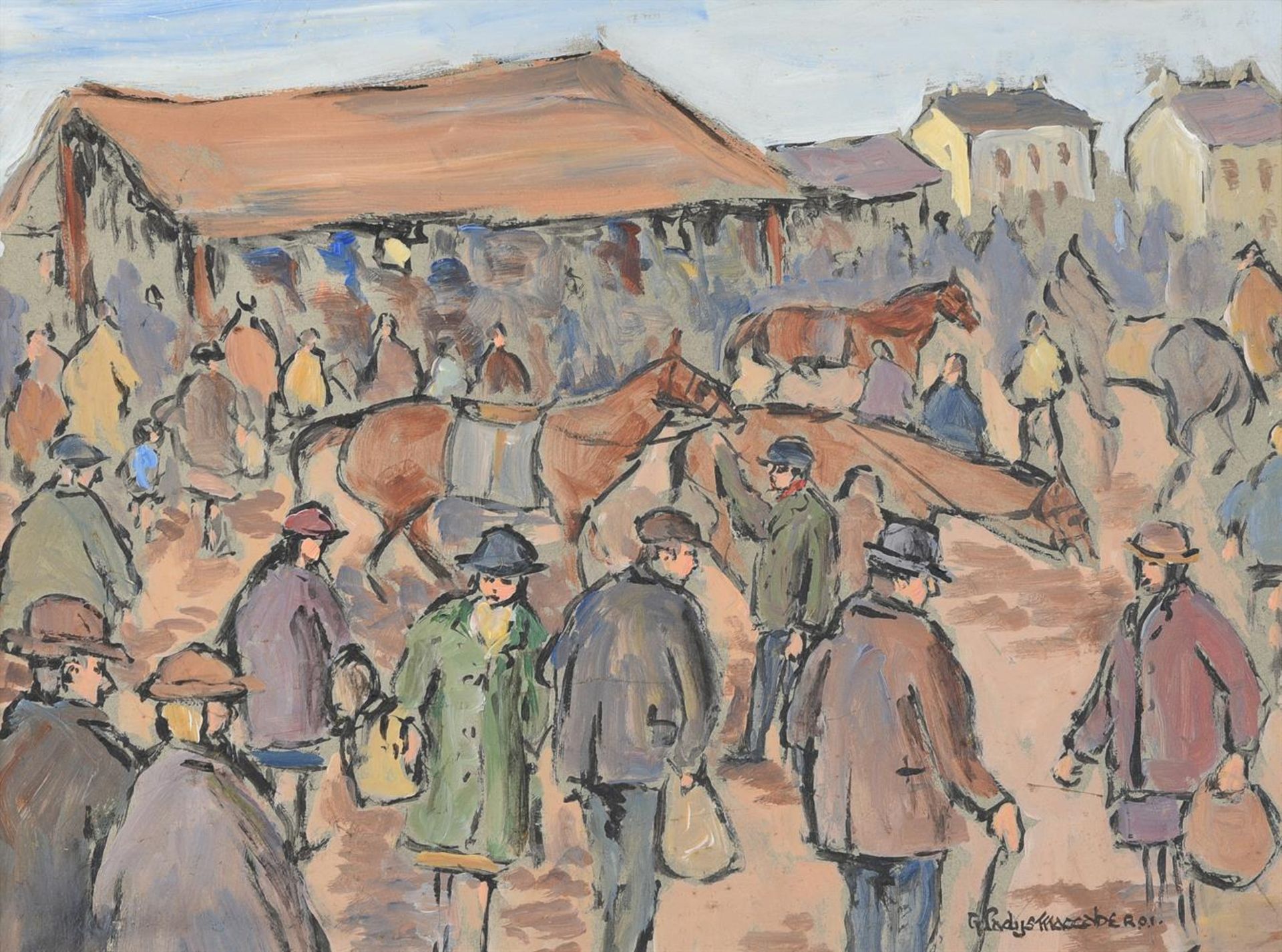 λ GLADYS MACCABE (IRISH 1918-2018), HORSE SALE, GALWAY FAIR