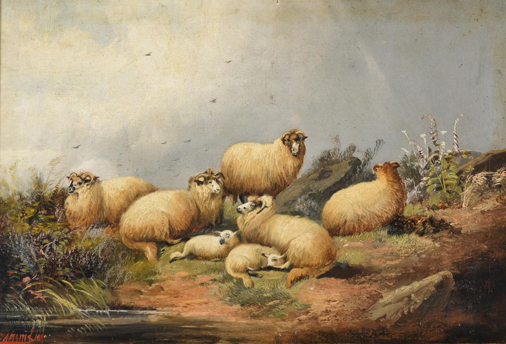 ALFRED MORRIS (19TH CENTURY), RESTING SHEEP