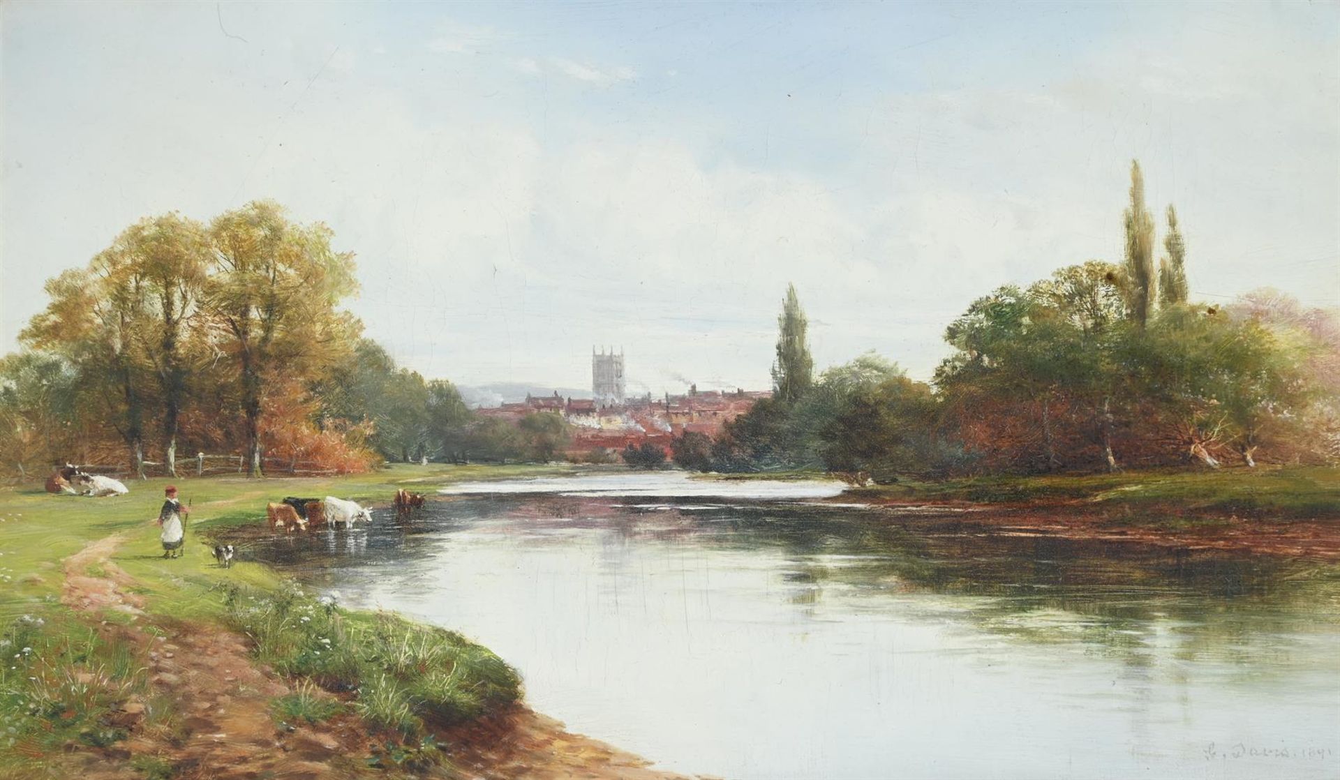 GEORGE DAVIS (BRITISH 19TH CENTURY), MARLOW ON THAMES