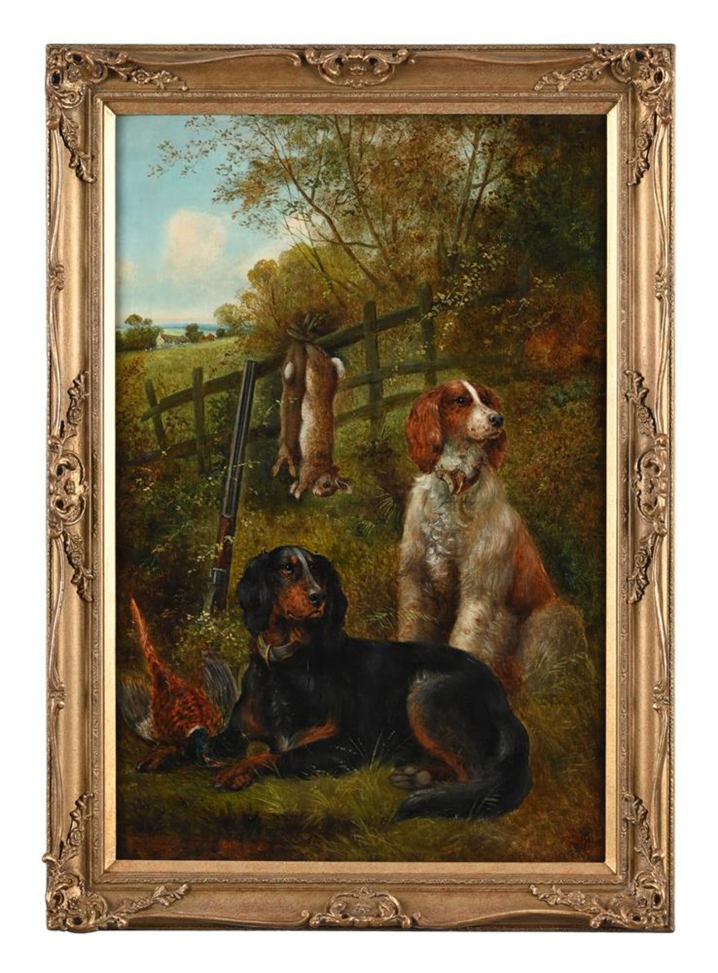 JOHN GIFFORD (BRITISH FL. 1900), GUNDOGS AT REST WITH GAME - Image 2 of 3