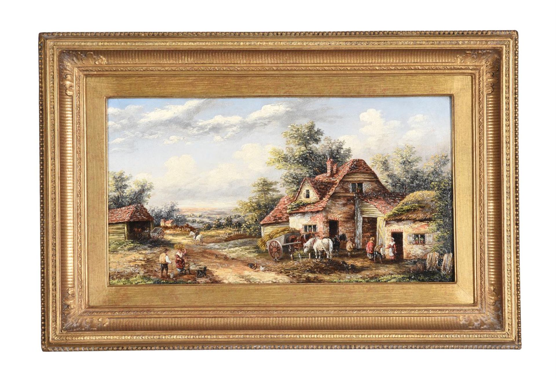 EDWIN MASTERS (19TH CENTURY), FIGURES IN A VILLAGE - Image 2 of 3