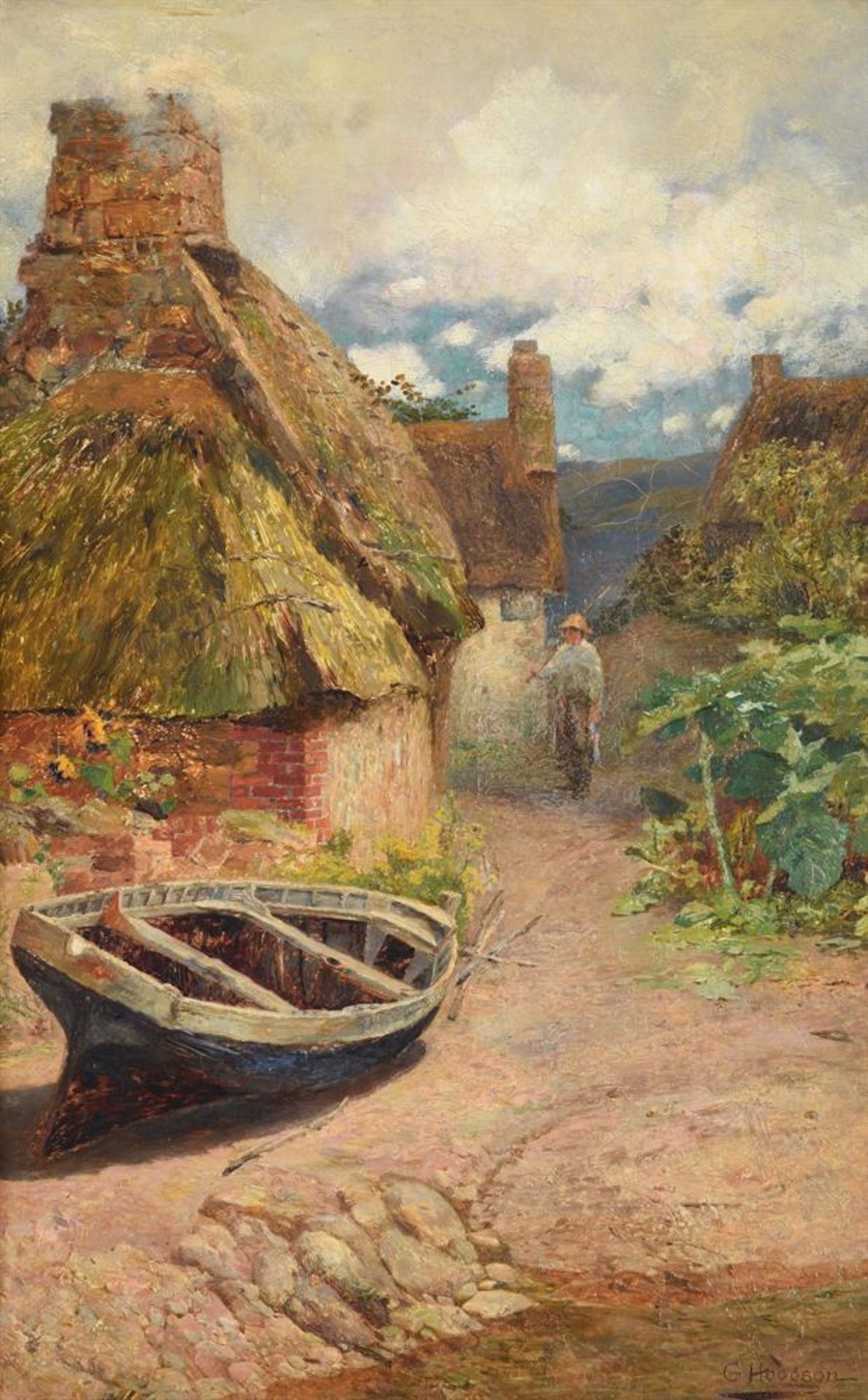 GEORGE HODGSON (BRITISH 1847-1921), COTTAGES AT JERSEY - Image 3 of 7
