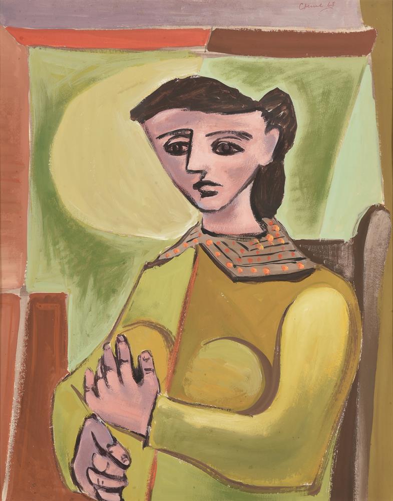 λ BENJAMIN CREME (BRITISH 1922-2016), FIGURE IN AN INTERIOR