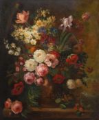 LA ROYA (20TH CENTURY), A STILL LIFE OF FLOWERS