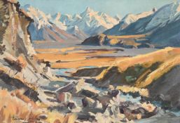 HENRY LOWEN-SMITH (NEW ZEALAND B. 1935), EREWHON, UPPER RANGITATA, SOUTH ISLAND, NEW ZEALAND