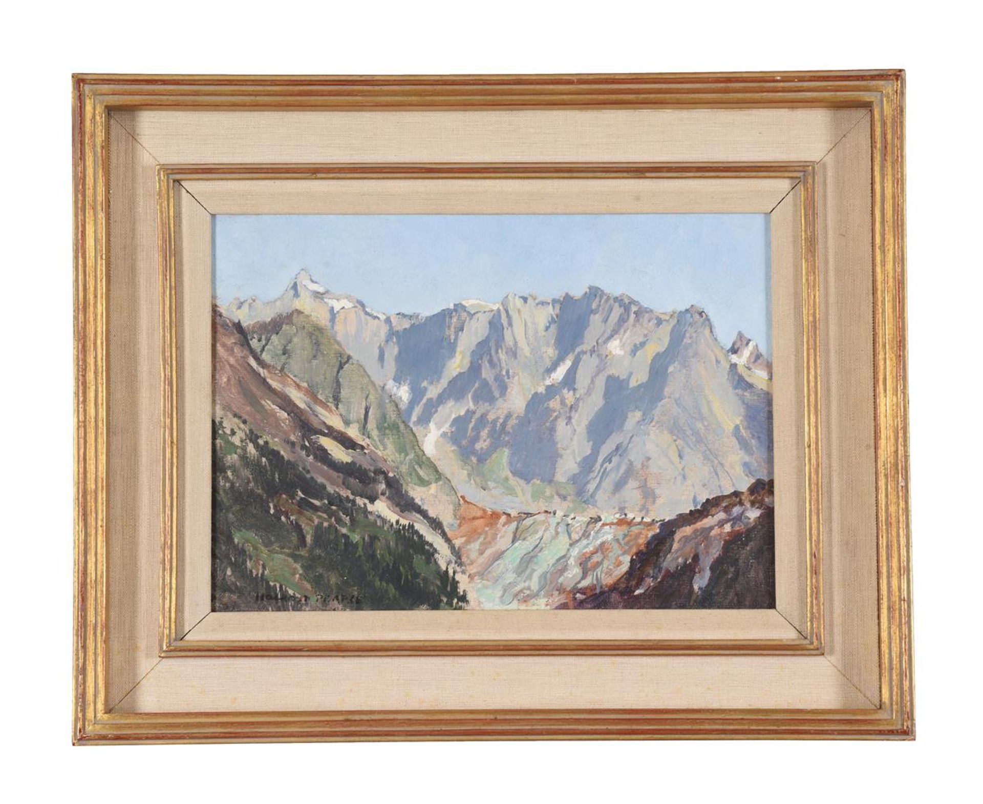 λ EDWARD HOLROYD PEARCE (BRITISH 1901-1990), ALETSCH GLACIER, THE ALPS - Image 2 of 3