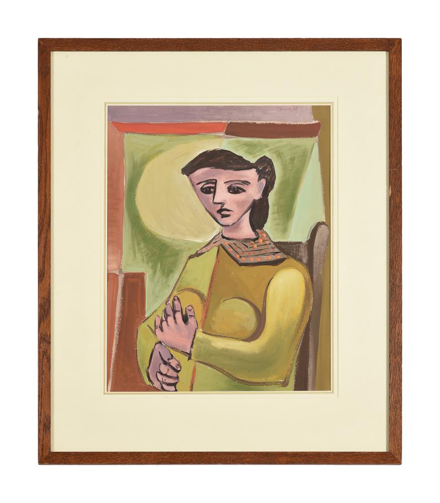 λ BENJAMIN CREME (BRITISH 1922-2016), FIGURE IN AN INTERIOR - Image 2 of 3